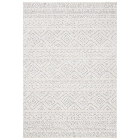 Safavieh 2 x 5 ft. Tulum Power Loomed Rectangle Area Rug Ivory & Light Grey TUL267B-25
